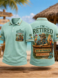 Men's Funny I'm Retired Not My Problem Anymore Print Casual Polo