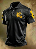 Men'S Football Printed Polo Shirt