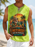 Retro Funny I'm Retired Not My Problem Anymore Print Tops Tank