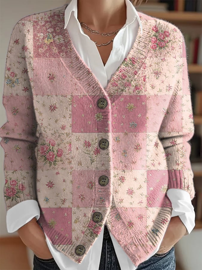Women's Pink Breast Cancer Awareness Cardigan
