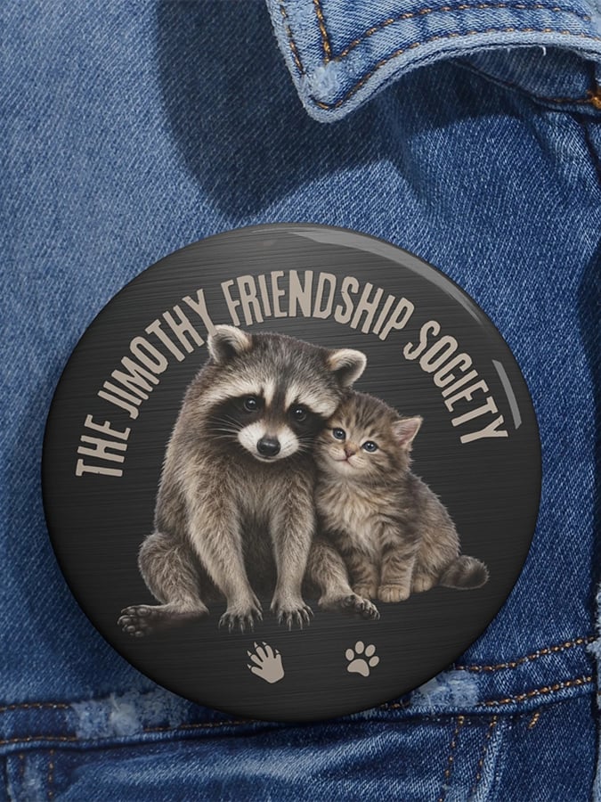 Unisex Retro The Jimothy Friendship Society Pin-Back Button