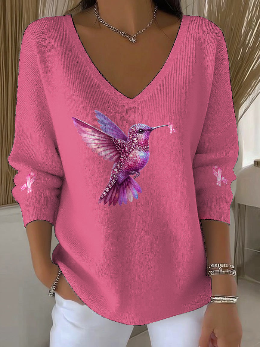 Women's Hummingbird Print Top