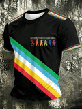 Men's Accessibility And Inclusion For All Print Casual T-shirt