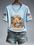 Women's Vintage Beach Vacation Graphic Print T-Shirt