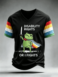 "I Will Fight Until" Comfortable Crew Neck Short-Sleeved Shirt T