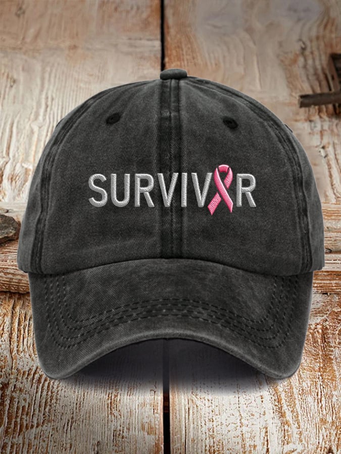 Unisex Breast Cancer Survivors Print Baseball Cap