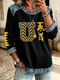 Women'S Football Printed Casual Long Sleeve Top