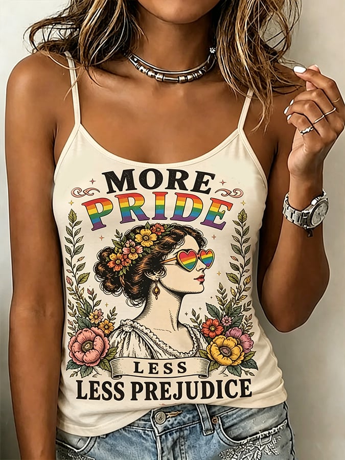 Women's Pride Moon Print Casual Camisole