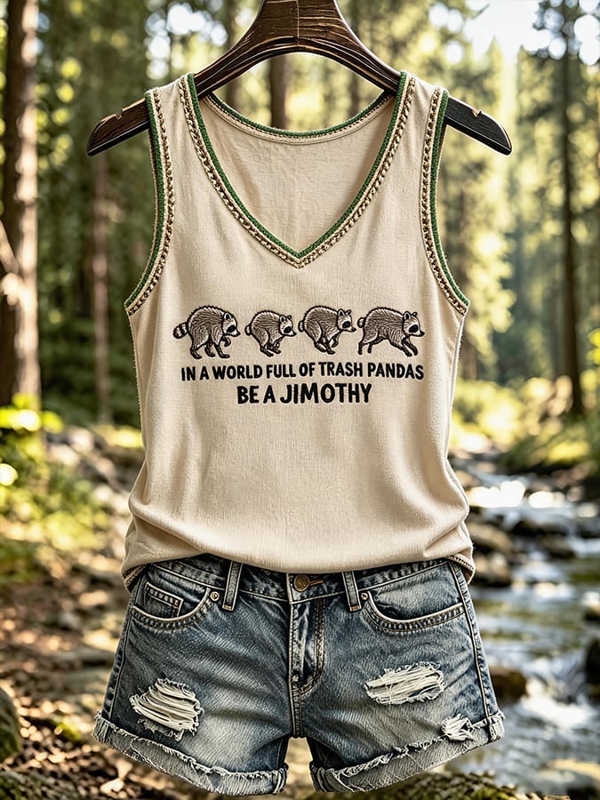 Hot Jimo Thief Printed Casual Vest