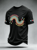 "DISABILITY RIGHTS ARE HUMAN RIGHTS" Comfortable Crew Neck Short-Sleeved Shirt T