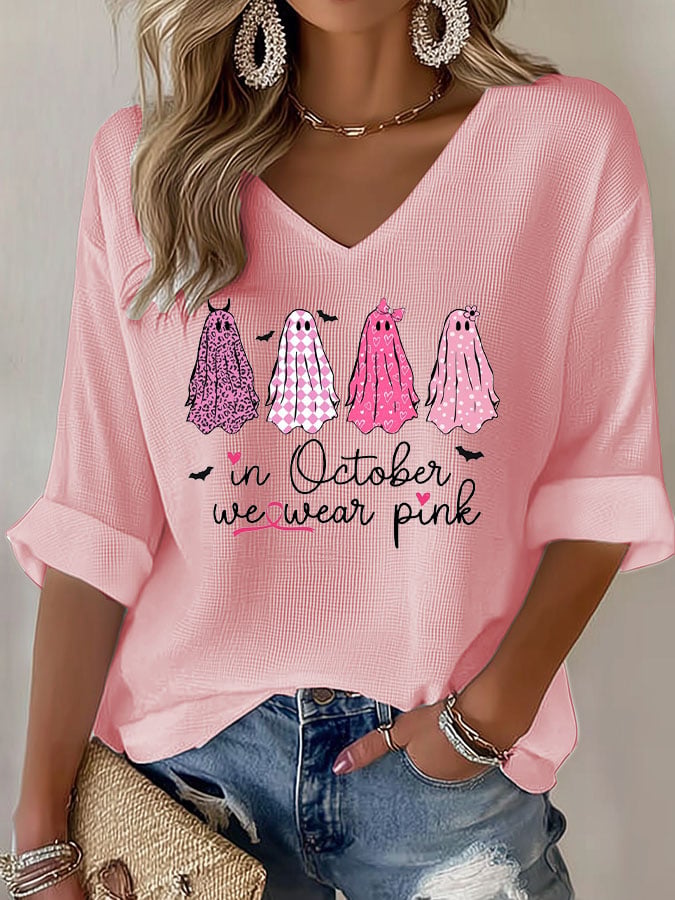 Women's In October We Wear Pink T-Shirt