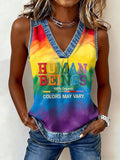 Women's Human Beings Colors May Vary Print Vest