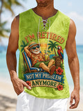 Retro Funny I'm Retired Not My Problem Anymore Print Tops Tank