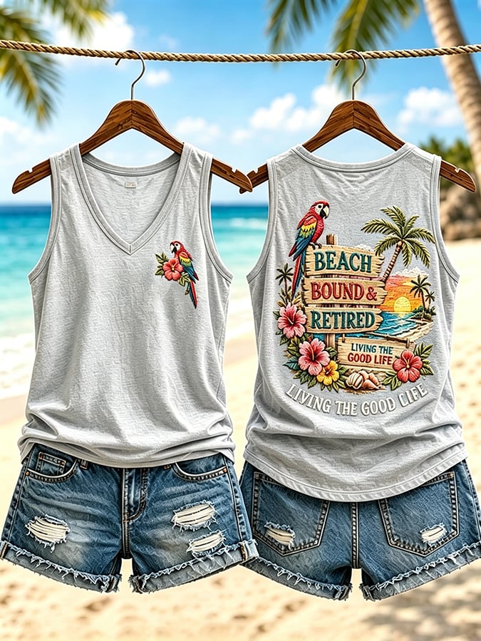 Women's I'm Retired Not My Problem Anymore Printed Tank Top