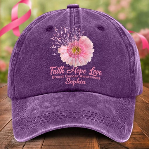 Women's Breast Cancer Awareness Hummingbird Print Hat