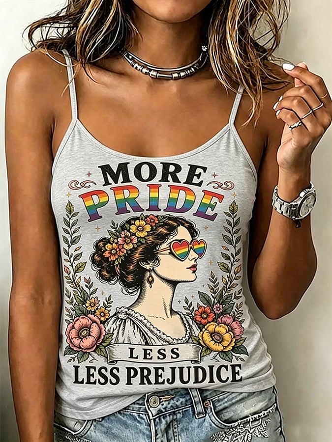 Women's Pride Moon Print Casual Camisole