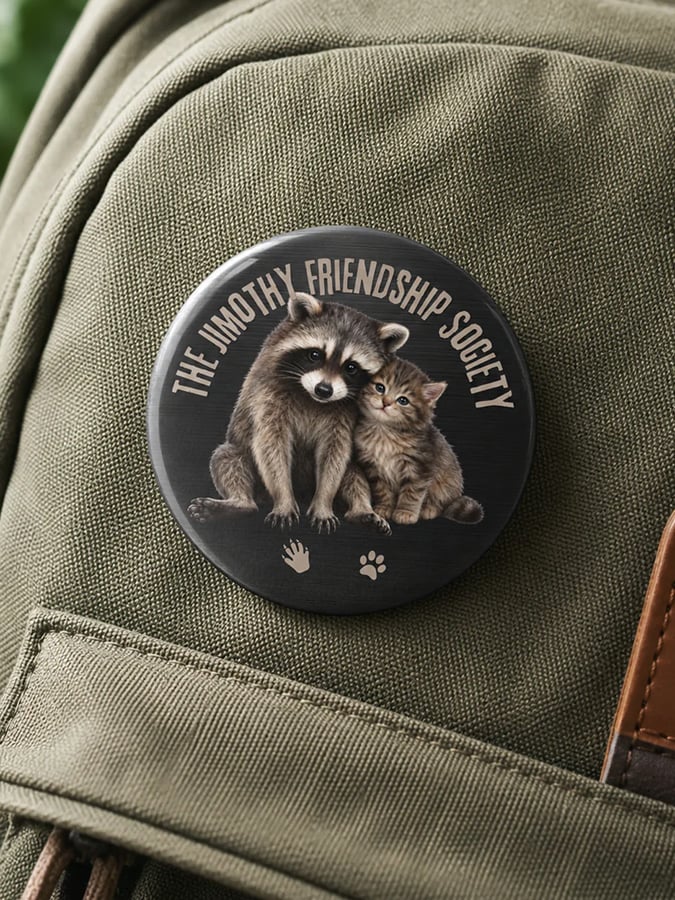 Unisex Retro The Jimothy Friendship Society Pin-Back Button