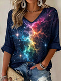 Women's LGBT Print  Casual V-Neck T-Shirt