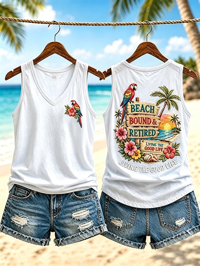 Women's I'm Retired Not My Problem Anymore Printed Tank Top