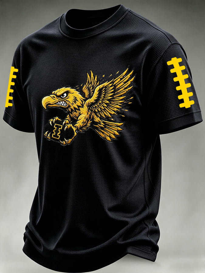 Men'S Football Fans Printed  Waffle T-Shirt