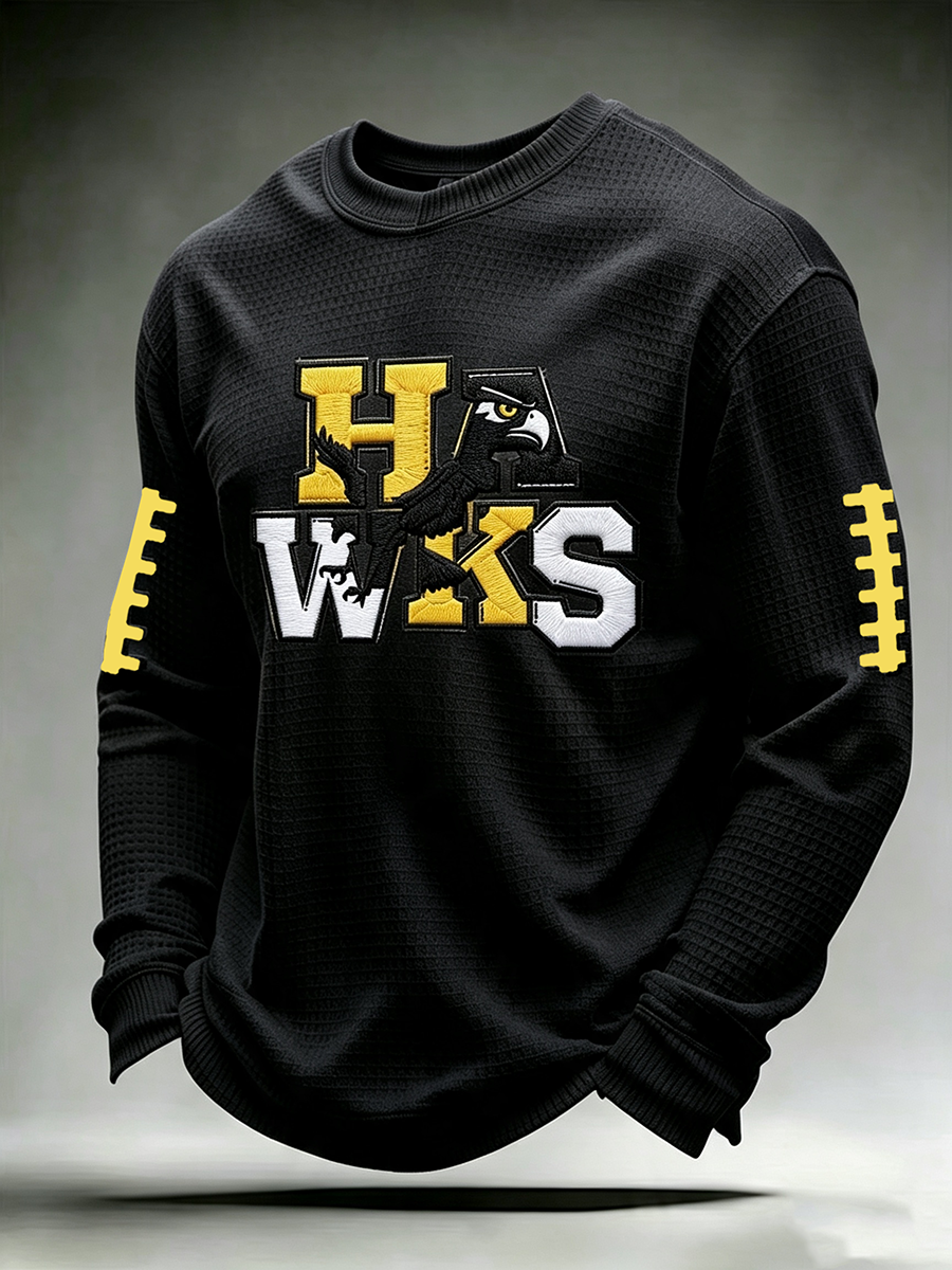 Men'S Football  Printed Waffle T-Shirt
