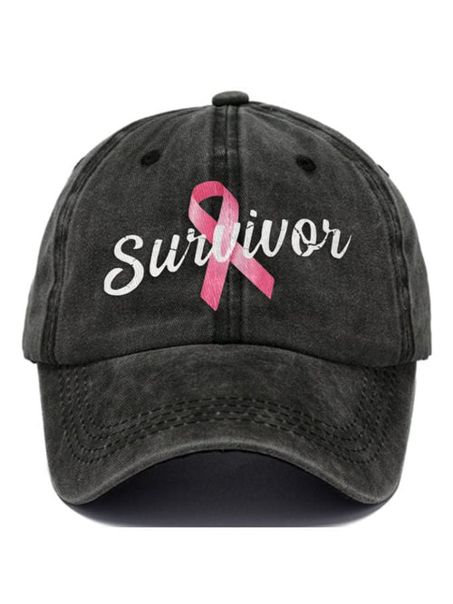 Breast Cancer Survivor Print Baseball Cap