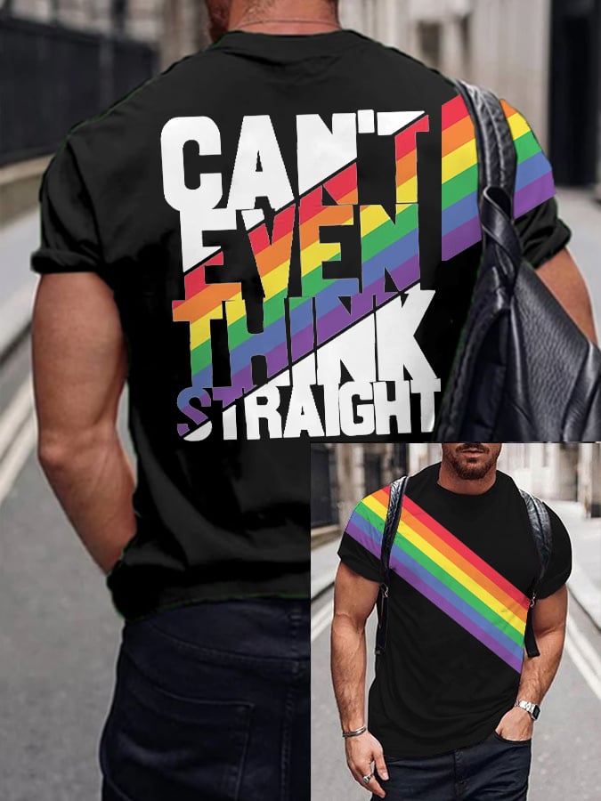 Men's Casual LGBT Pride Month Print Short-Sleeved T-Shirt