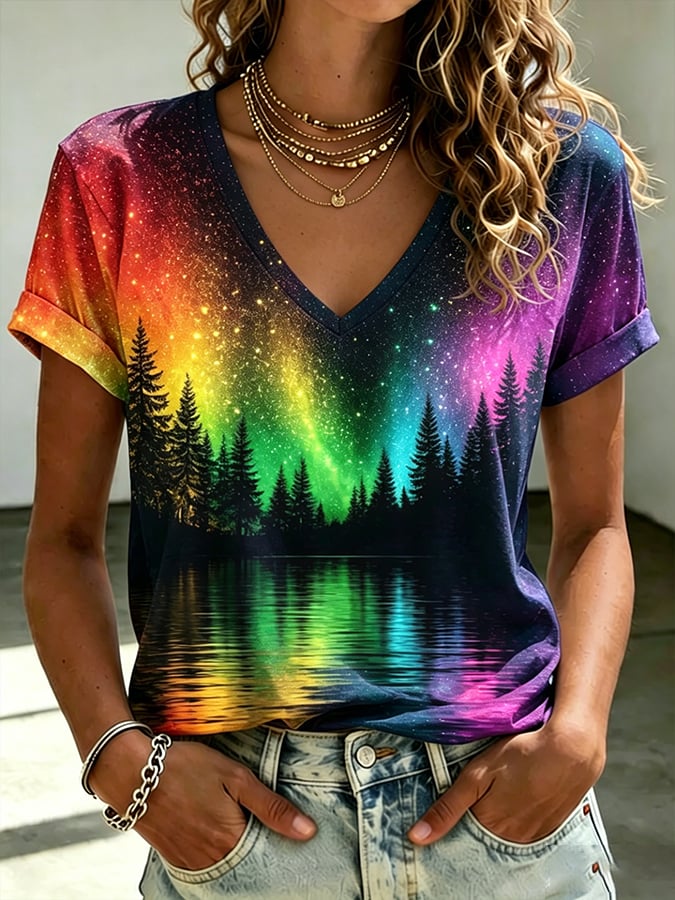 Women's Retro LGBT Print T-shirt