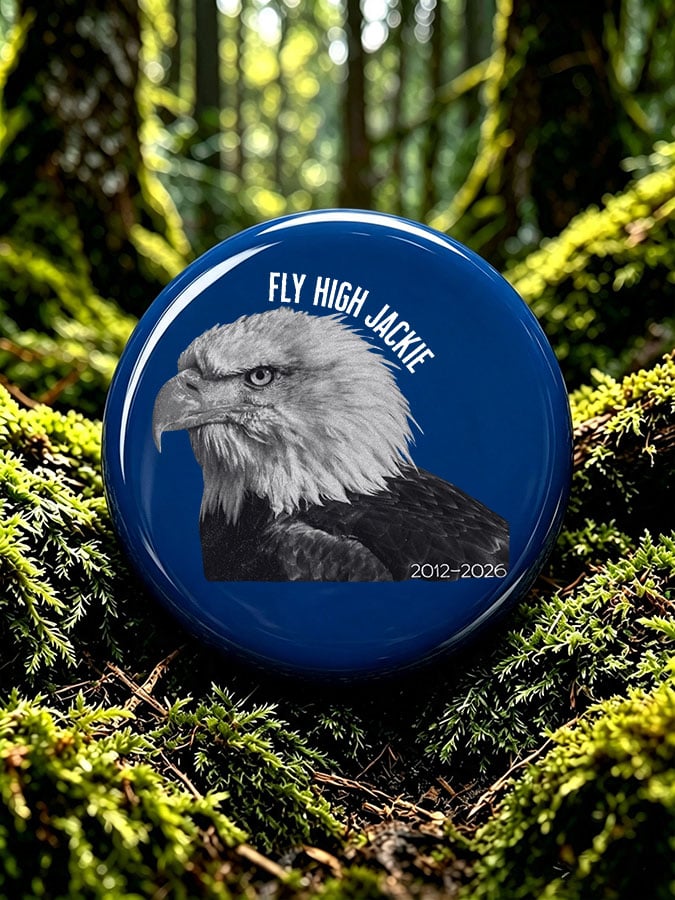 Unisex Retro Fly High Jackie Pin-Back Button