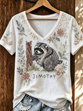 Hot Jimo Thief Printed Casual T-Shirt