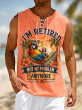 Retro I'm Retired Not My Problem Anymore Print Tops Tank