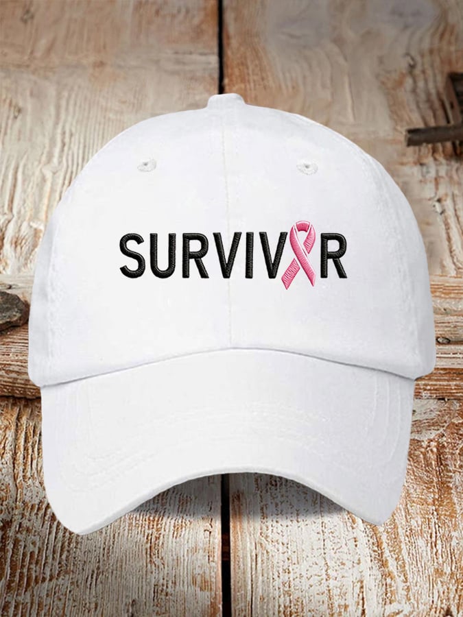 Unisex Breast Cancer Survivors Print Baseball Cap