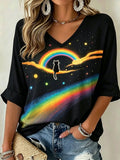 Women's Rainbow Pride Month Print Top
