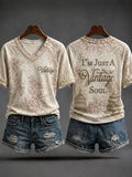 Women's 'I'm Not Old,'I'm Vintage Printed Casual Tops