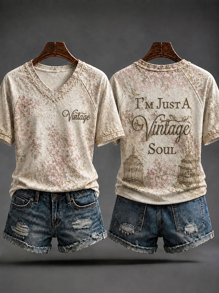 Women's 'I'm Not Old,'I'm Vintage Printed Casual Tops