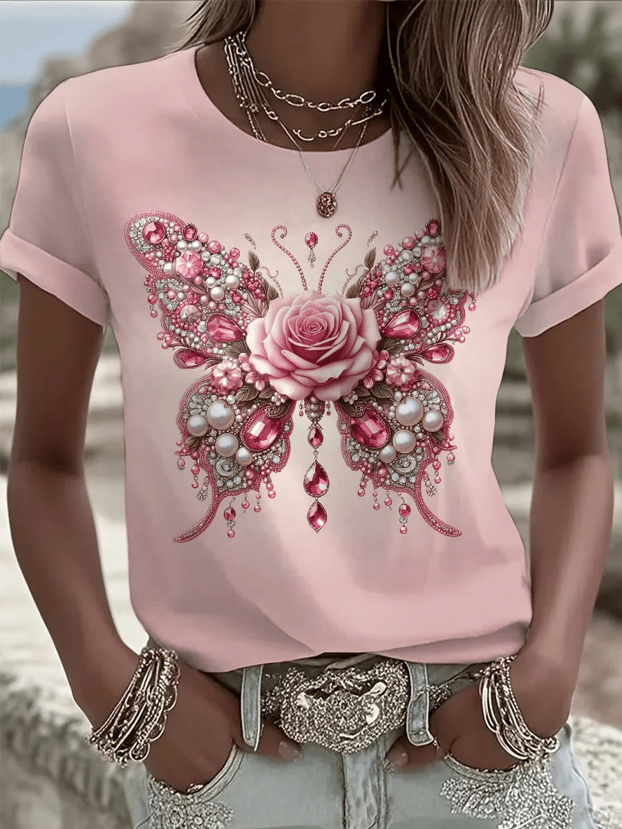 Women's Breast Cancer Art Print T-Shirt